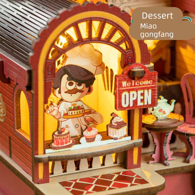 甜点妙工坊diy机械传动拼装模型玩具手工DIY小屋童趣益智专注力