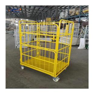 供应物流台车网格手推车仓储搬运理货物流车可折叠网笼车
