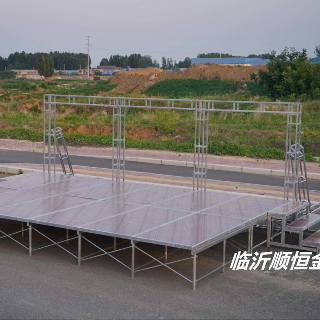 雷亚舞台简易钢铁伸缩折叠铝合金舞台活动演出拼装户外婚庆铁舞台