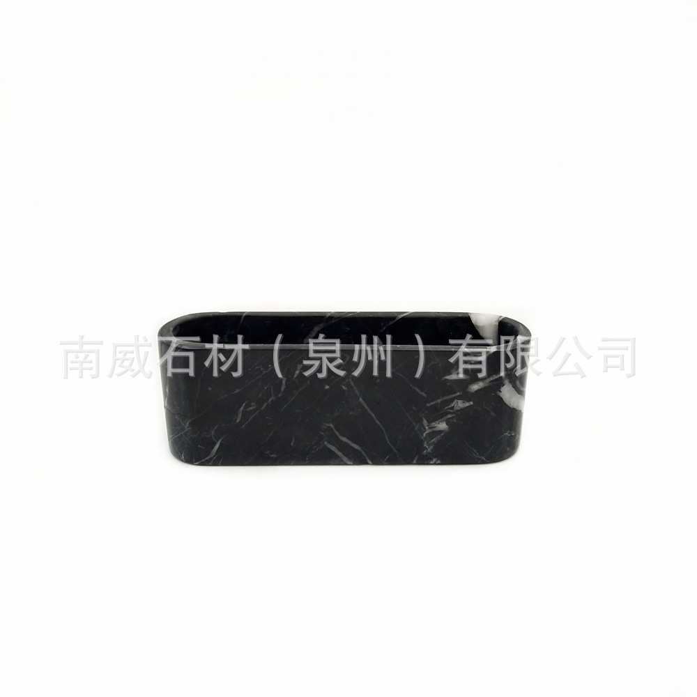 天然大理石名片座桌面名片座摆台创意卡片架座几何大理石名片夹