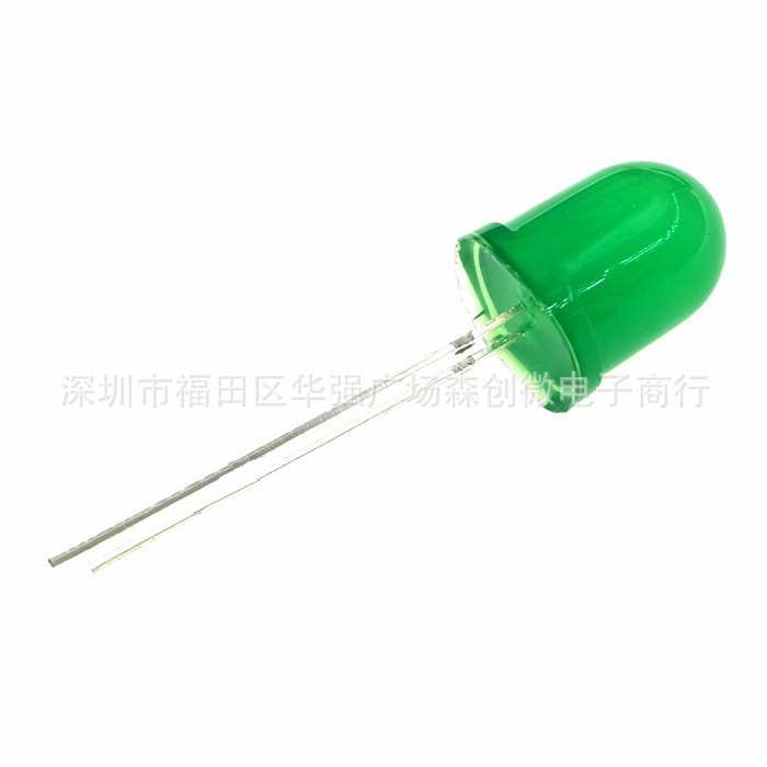 10mm红发红 高亮长脚圆头散光 F10红灯 红色 LED直插发光二极管