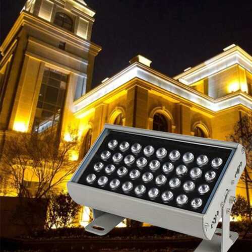 led投光灯投射灯绿光照树灯户外室外防水七彩rgb金黄光外墙洗墙灯