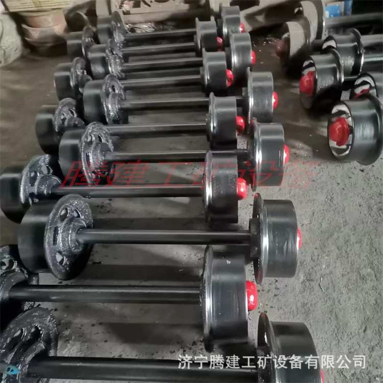 矿用平板车重型实心轨道轮 铸钢矿车轮对单边轮槽钢轮闭式蒙头轮