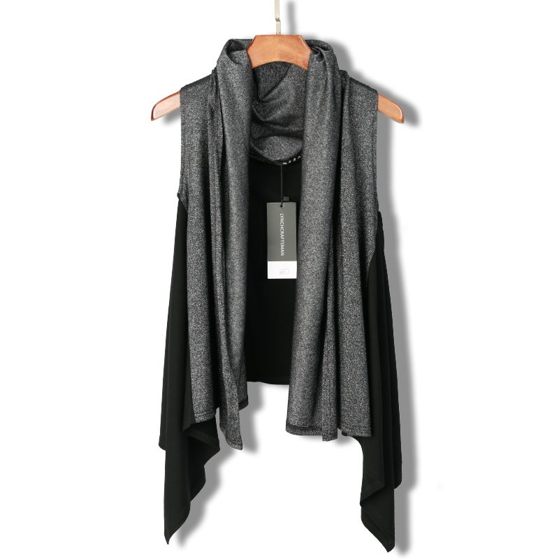 秋装男士开衫马甲潮流个性拼色披风休闲外搭背心上衣马夹男披肩薄,男装,常规马甲,淘宝优惠券,粉丝福利购,淘宝优惠卷