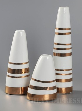 新中式现代轻奢陶瓷花器摆件样板间售楼处会所酒店家具展厅软装饰