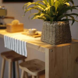 实木吧台桌家g用客厅隔断家用小吧台桌厨房酒吧高脚桌子