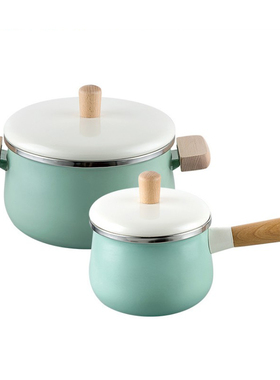 厨房橱柜摆件不锈钢锅具组合套装平底锅汤锅样板房间软装饰品摆设