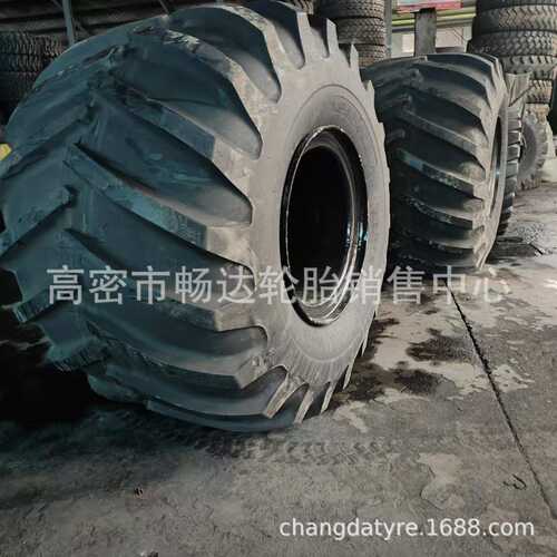 66x43.00-25大脚车人字异形工程石油勘探车震源车轮胎配钢圈