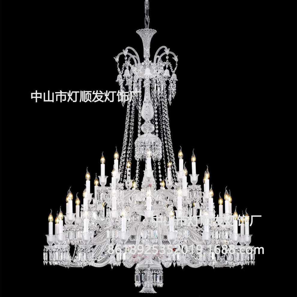 欧式水晶大吊灯客厅餐厅吊灯酒店宴会厅意式蜡烛大气婚礼别墅灯具