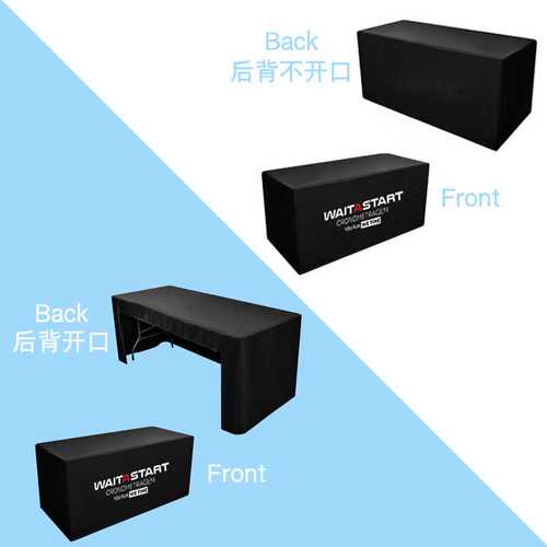 跨境logo图案展会长方形纯色桌布套直垂桌套桌布fitted table cov