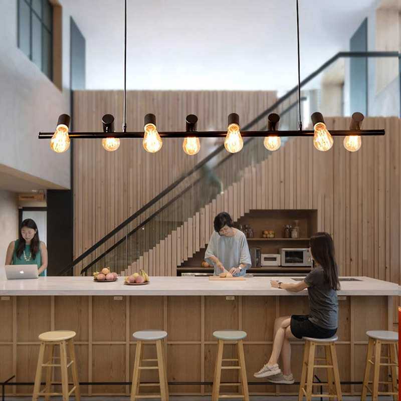 工业风餐饮吊灯创意个性长条灯具女服装店收银台吧台灯美甲店吊灯