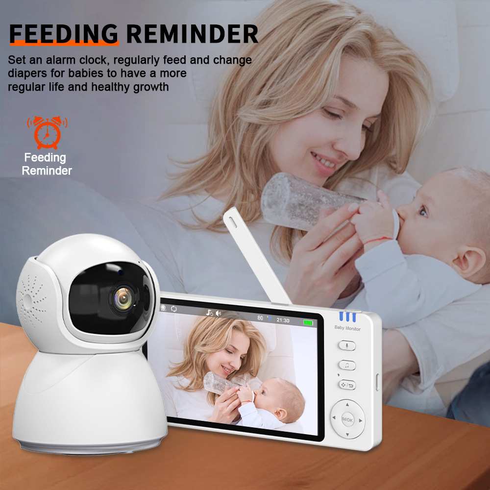 5英寸婴儿监视器 720p宝宝看护器婴儿监护器双向语音对讲ABM570