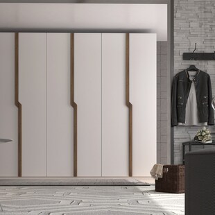 定制新款Ed0级板平开门大衣橱卧室柜子木制板式家具北欧整体衣柜