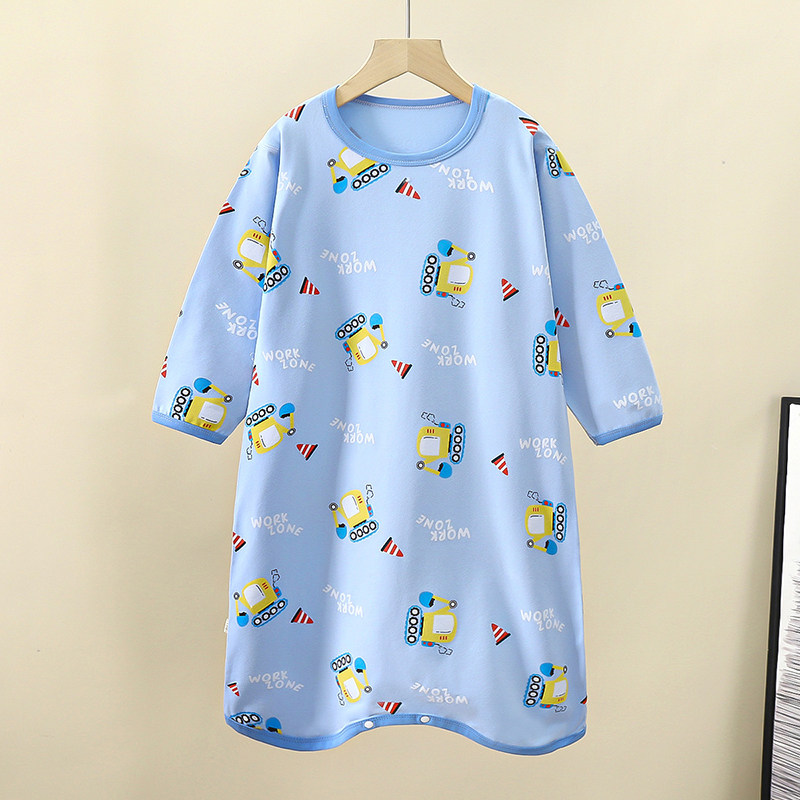 婴儿睡衣春秋季3个月6宝宝睡袋纯棉防踢被1岁半2儿童睡袍裙连身衣