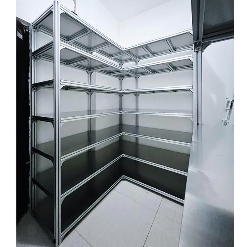 工业风铝型材展示柜货柜复古搁板架落地隔板收纳置物多层货架鞋架