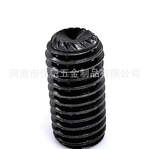 M3-M12防滑花齿无头紧定螺丝DIN916K顶丝机米螺钉内六角凹端滚花
