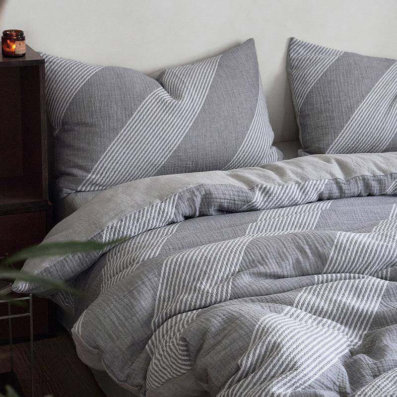 日式复古简约三层纱全棉提花四件套色织双层纱中性线条床上用品,自行车/骑行装备/零配件,更多零件/配件,淘宝优惠券,粉丝福利购,淘宝优惠卷