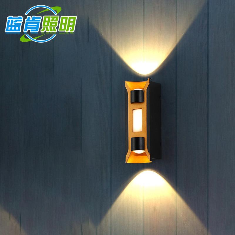 户外壁灯防水欧式简约上下发光床头灯别墅花园庭院过道墙壁灯