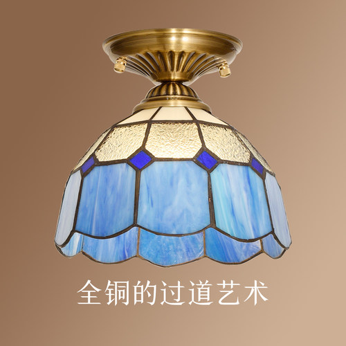 田园阳台过道走廊门厅小吸顶灯可馨地凡尼艺术单头楼道衣帽间灯具