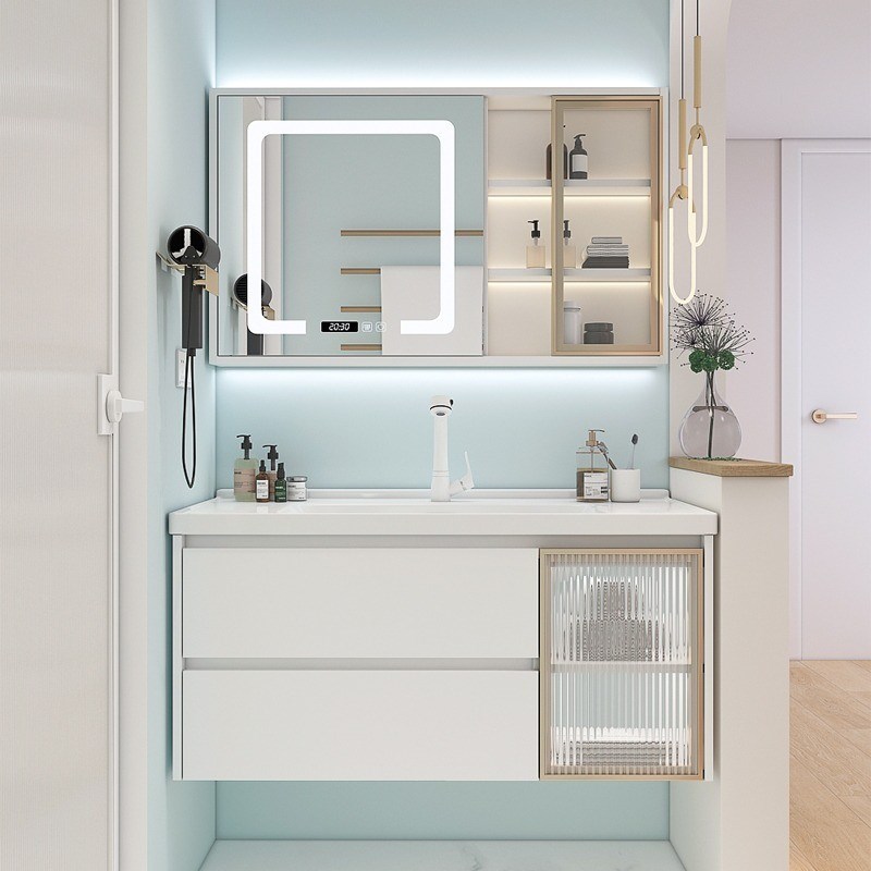 78北欧浴室柜组合68/108cm118厘米98/88智能洗漱台脸盆洗手卫浴柜