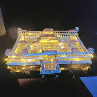 未央宫 3D立体金属建筑拼图DIYE手工制作益智拼装模型玩具小摆件