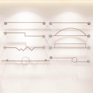 不锈钢正挂展示杆一字架童装女装上墙横杆挂衣架挂版创意造型点挂