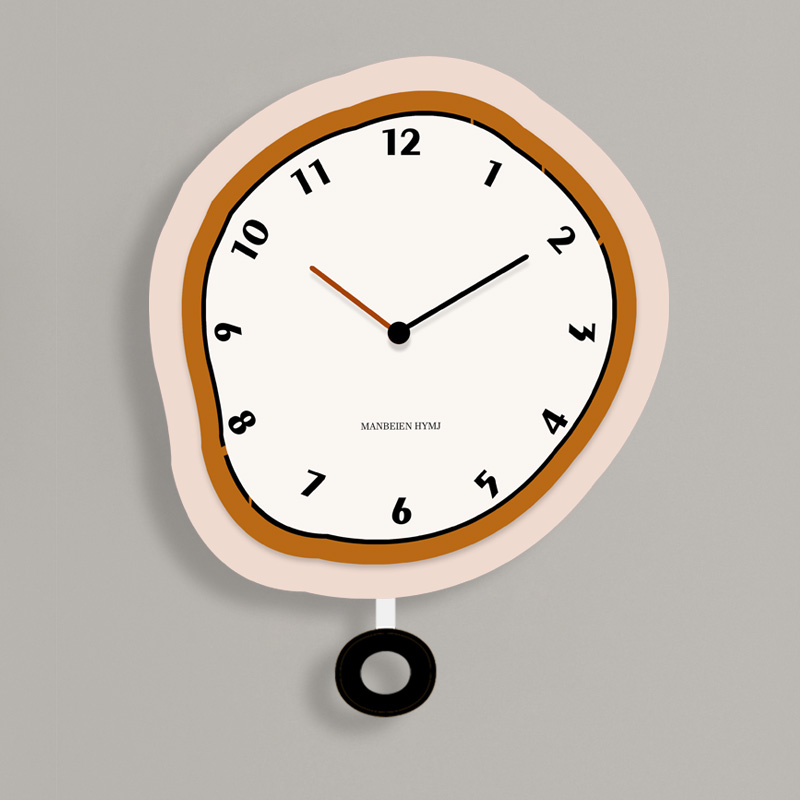 超静音创意挂钟客厅2023新款现代D简约家用时钟挂墙极简钟表免打