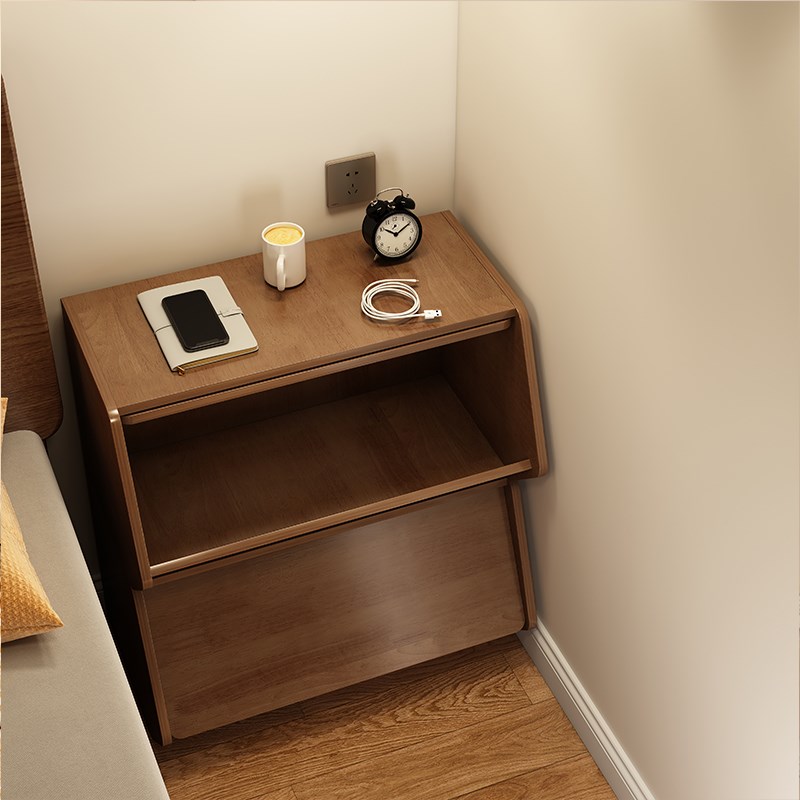 GZP实木格子柜书架落地置物架家用卧I室夹缝床边柜阅读柜储物柜子