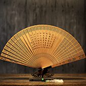 檀木扇子折扇工艺礼品扇手工打造 礼品级 红檀 苏州檀香扇