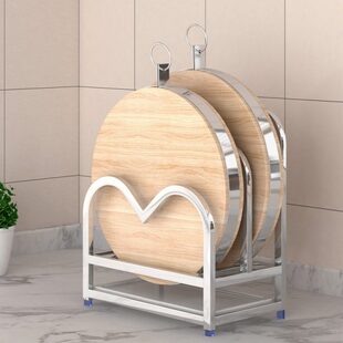 不锈钢砧板架厨房切菜板置物架多功能台面落地菜板放置架案板钻板