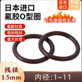 线径1.5mm内径1 11氟橡胶O型圈密封圈全氟醚汽车空调胶圈挡圈防水