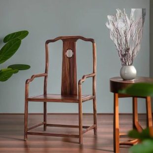 包邮 南美胡桃木实木Y椅新中式 围椅禅意家用北欧椅主人椅茶桌椅2把