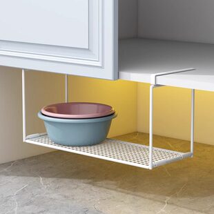 脸盆收纳架浴室柜下脸盆架卫生间洗漱台底部盆子伸缩挂架置物架子