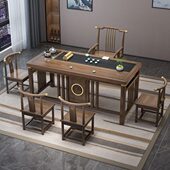 实木茶桌椅组合新中式 阳台小户型泡茶台办公室功夫茶几一体喝茶桌