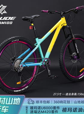 艾路德AM100山地车27.5寸10速油碟刹内走线减震男女通用炸街花鼓