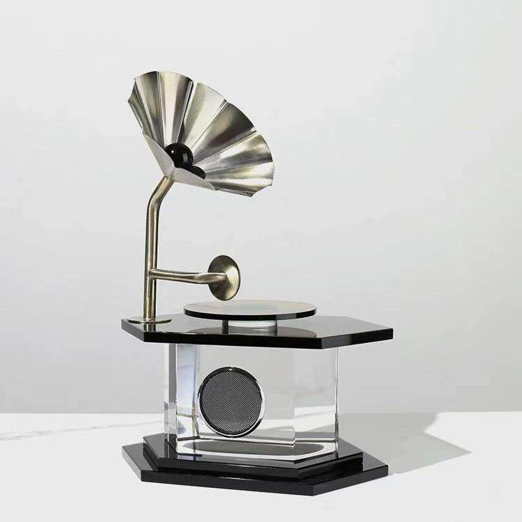 轻奢复古水晶留声机摆件样板房售楼部客厅电视柜桌面玄关软装饰品,机械设备,其他机械设备,淘宝优惠券,粉丝福利购,淘宝优惠卷