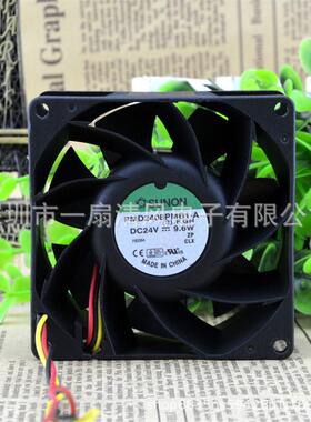 原装建准SUNON PMD2408PMB1-A 8CM 8038 24V 9.6W 三线散热风扇