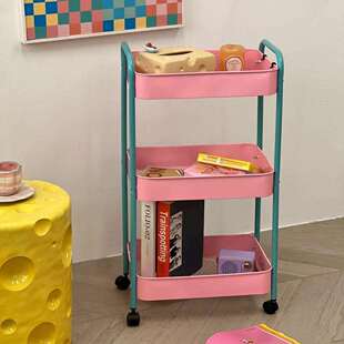 小推车置物架落地厨房卫生间浴室移动婴儿用品卧室床头零售收纳架