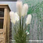 饰花洋葱草芦苇盆栽 含阳 北欧家居装 森系婚礼布置假花布芦苇