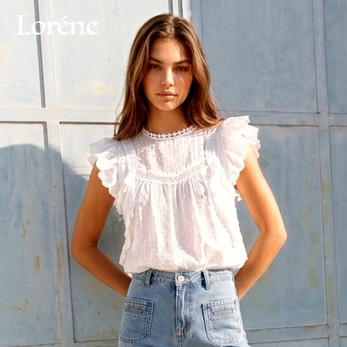 Lorene无袖小衫少女风短袖