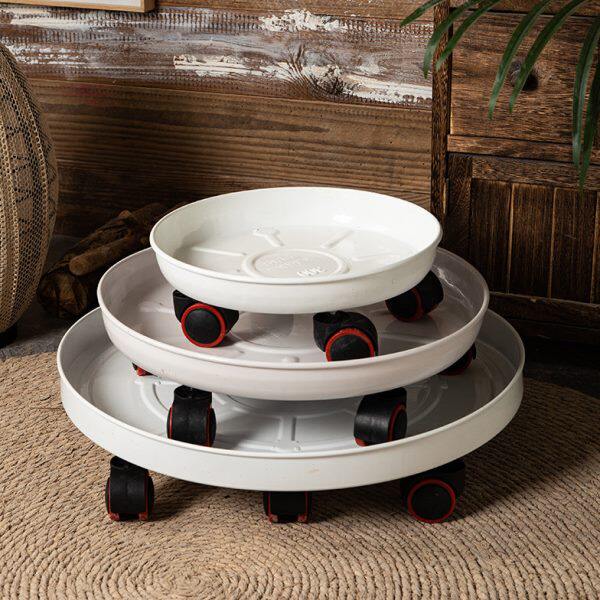 金属铁制可移动花盆防漏水止水装饰美观滚轮花盆花坛搭档造景塑料