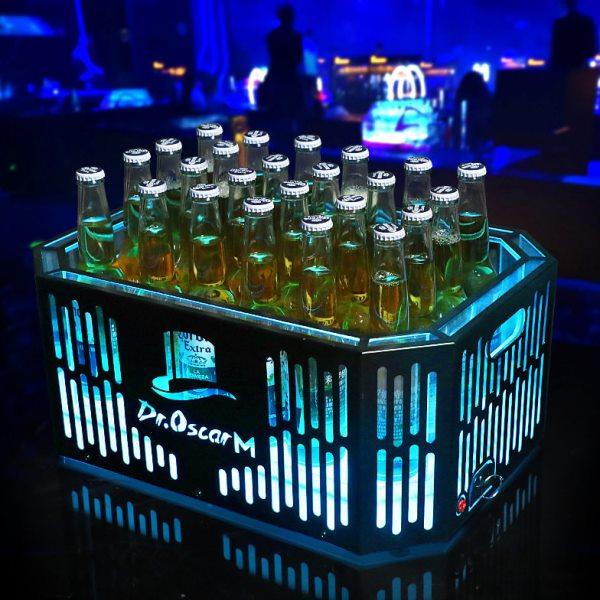 酒吧发光啤酒框铁艺条纹KTV商用香槟红酒箱轻奢大号双层加厚冰桶,餐饮具,冰桶,淘宝优惠券,粉丝福利购,淘宝优惠卷