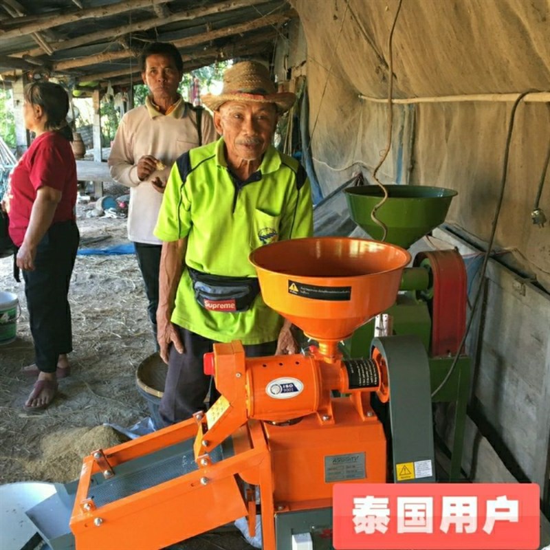 新款家用小型碾米机稻谷剥壳机小麦脱皮机玉米P粉碎震动去石组合