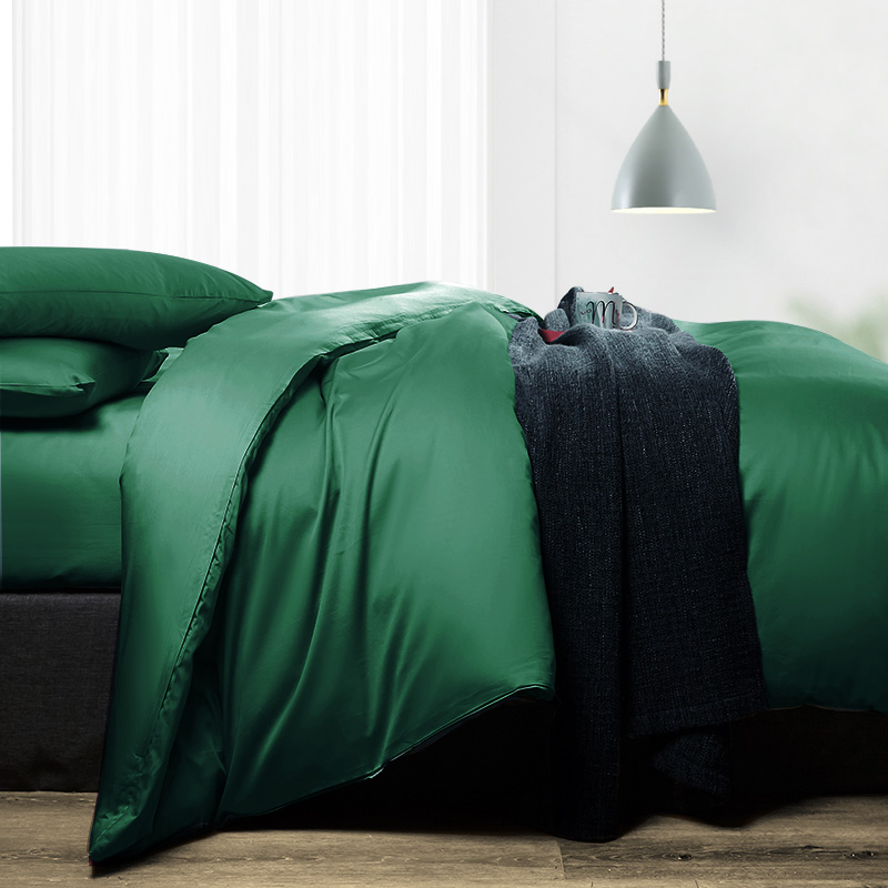 60S纯素色贡缎长绒棉l0.9/1/1.2/1.35米三件套1.5/1.8/2米床四件