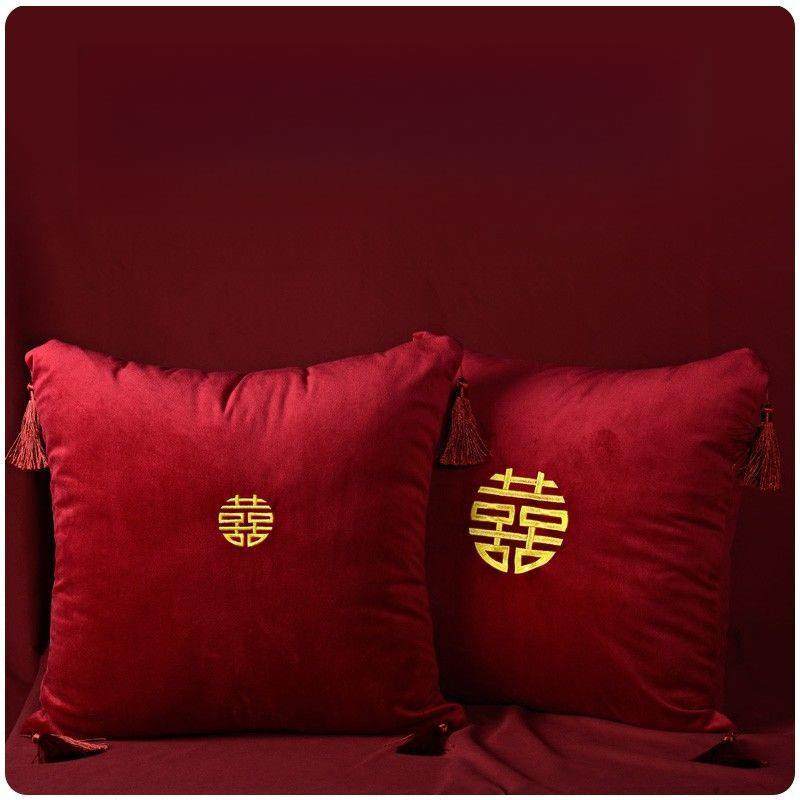 红色喜字结婚抱枕一对婚庆婚房靠枕新婚用品床上装饰布置沙妙之凌,玩具/童车/益智/积木/模型,毛绒/玩偶/公仔/布艺类玩具,淘宝优惠券,粉丝福利购,淘宝优惠卷