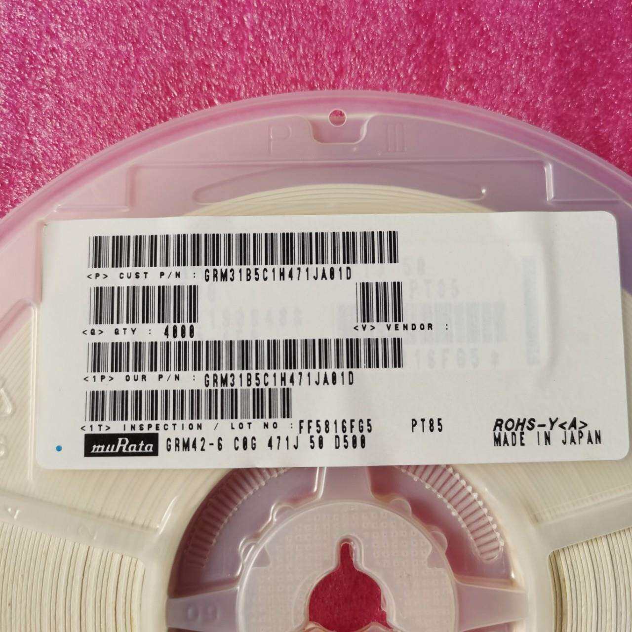 GRM31B5C1H471JA01D 村田电容50V 470pF 5%误差范围