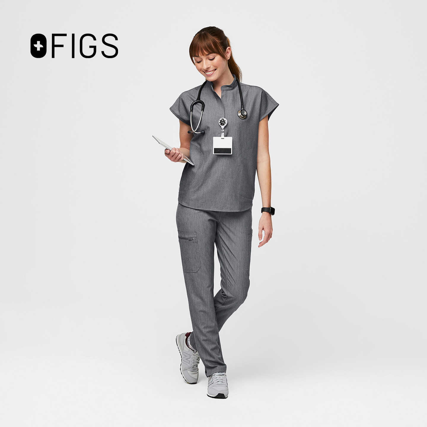 FIGS石墨色医护套装刷手服