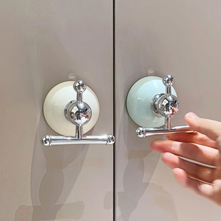 马卡龙吸盘拉手把手免打孔无痕柜门拉手玻璃门移门手柄抽屉多功能