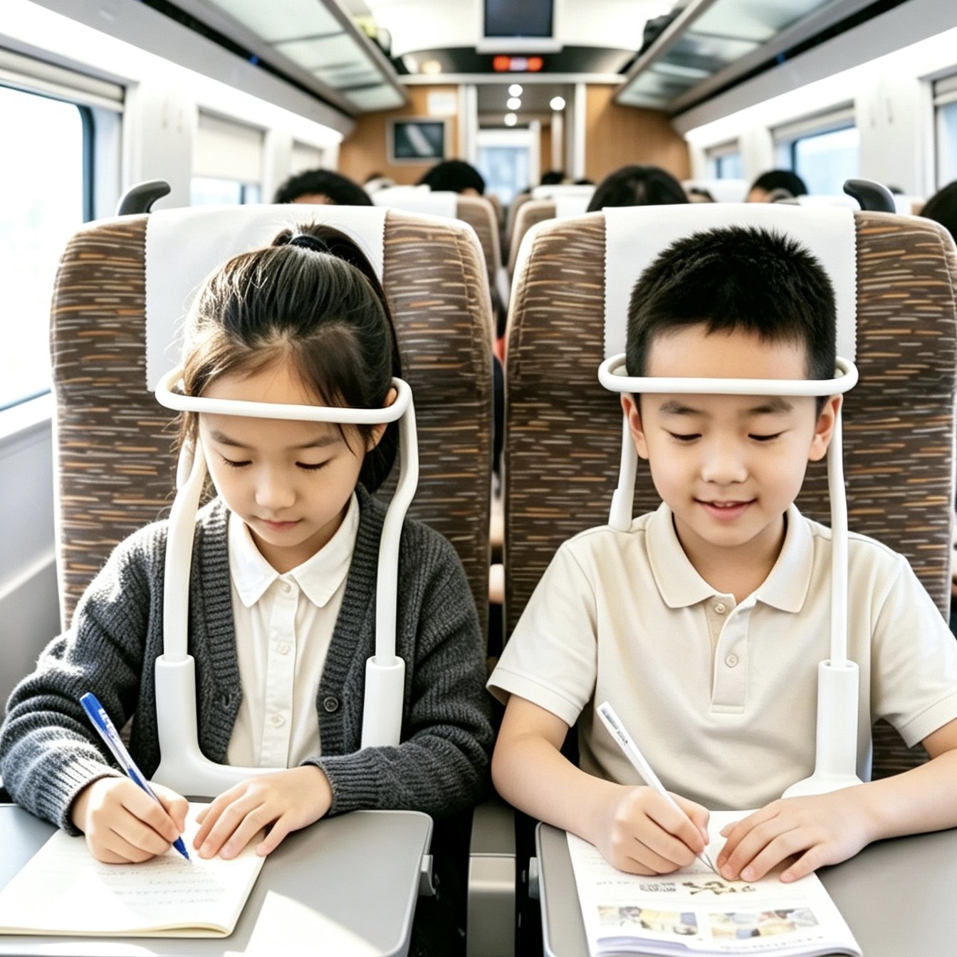 学习写作业坐姿矫正器小学生桌面款防低头防驼背软管支架调节高度