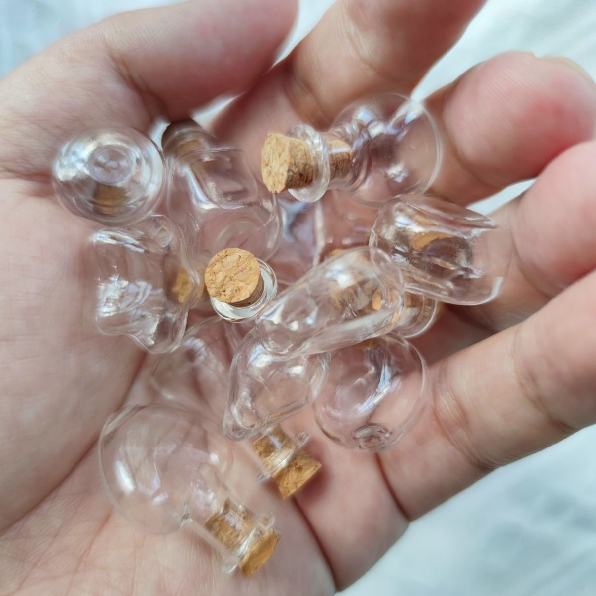 小号diy迷你瓶子玻璃异形许愿瓶漂流瓶挂件透明木塞玻璃瓶幸运瓶